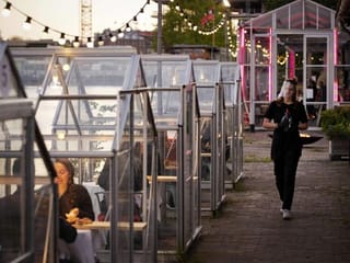 Amsterdam eatery trials greenhouses for socially-distant dining
