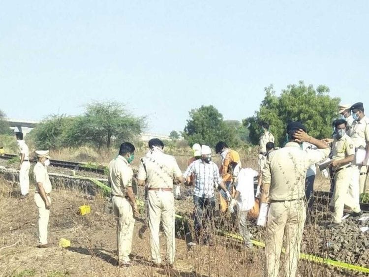 Train accident in India