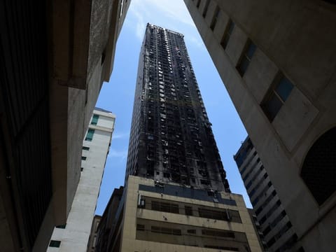 Abbco Tower after the fire at Al Nahda Sharjah on 7 MAY 2020 