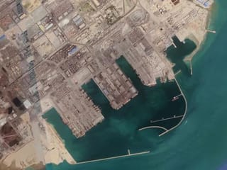 Shahid Rajaee port in Iran. The cyber-attack by the Israeli regime, snarled traffic around the port for days.