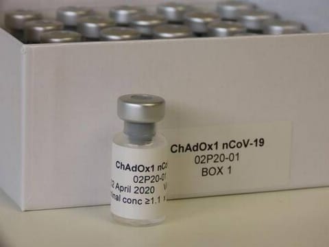 VIAL 1 OF BOX 1. This is the vaccine candidate to be used in Phase-1 clinical trial at the Clinical Biomanufacturing Facility (CBF) in Oxford, Britain, April 2, 2020. Picture taken April 2, 2020. Sean Elias/Handout 