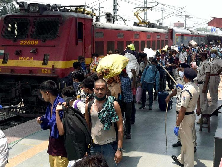 Shramik train migrants