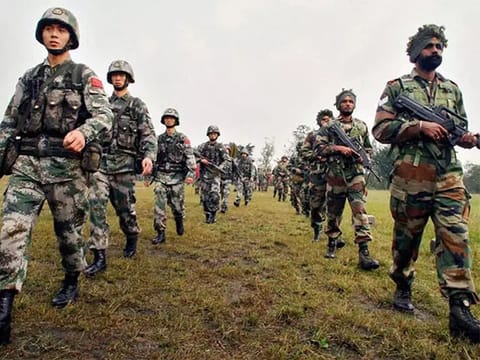 Indian and Chinese armies  at Doklam

PTI files