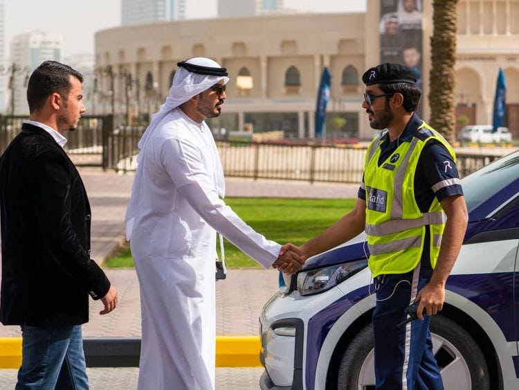 A minor road accident in Sharjah
