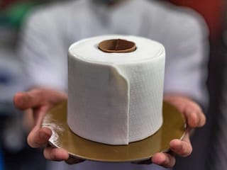 Photos: Malaysian cafe creates 'toilet paper roll' cakes