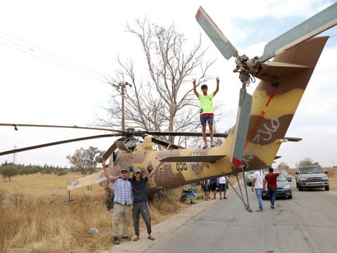Fighters loyal to Libya's Tripoli-based government in Tarhouna city, Libya, June 5.