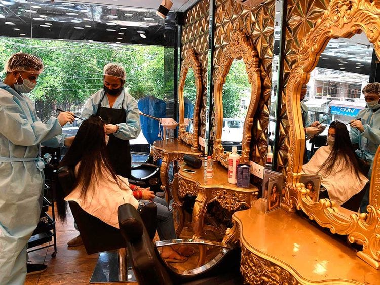 Hairdressers PPE Delhi hair salon