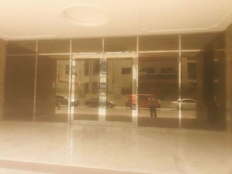 The entrance to one of the boarded up projects - tensions have been flaring between developers and contractors related to payment issues.