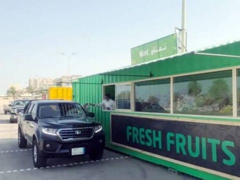  The new Drive-Thru Food Trucks also give Saudi youth an opportunity to sell their products safely.