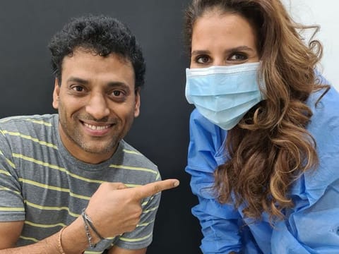 Jaganathan with Dr Maysoon
