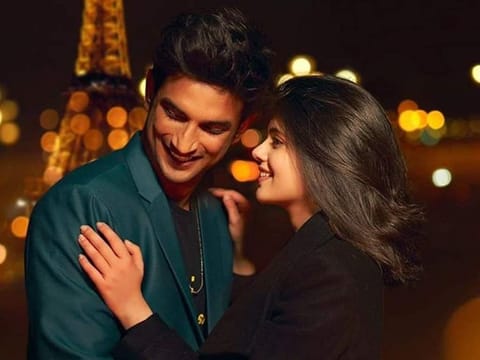 Sushant Singh Rajput and Sanjana Sanghi in Dil Bechara