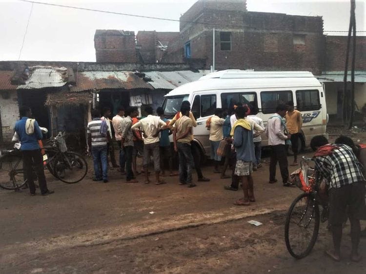 Bihar migrants vehicles 