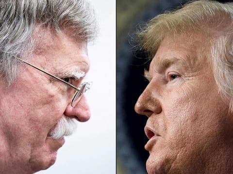John Bolton and Donald Trump 