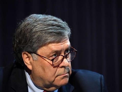 Outgoing US Attorney General William Barr