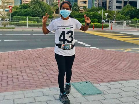 Bangladeshi girl runs marathon in Dubai to raise money for her education 