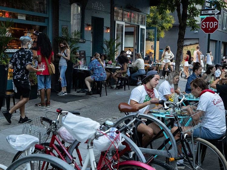 New York Dudley's customers dine coronavirus