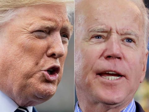 US President Donald Trump (left) and Democratic challenger Joe Biden.