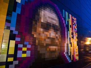 Photos: Street artist creates George Floyd-inspired art installation