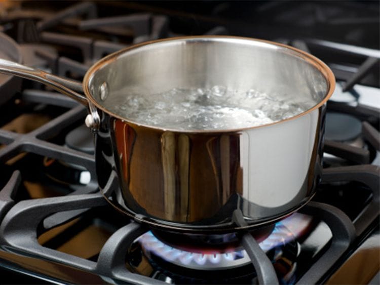 boiling water