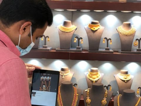Show the gold... Kalyan Jewellers is offering live video calling services for shoppers wanting to check the latest designs.