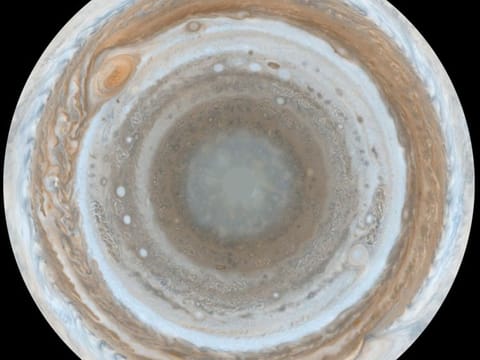 A space image of the gas giant Jupiter