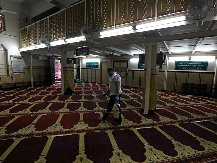 Egypt cairo mosque disinfectant