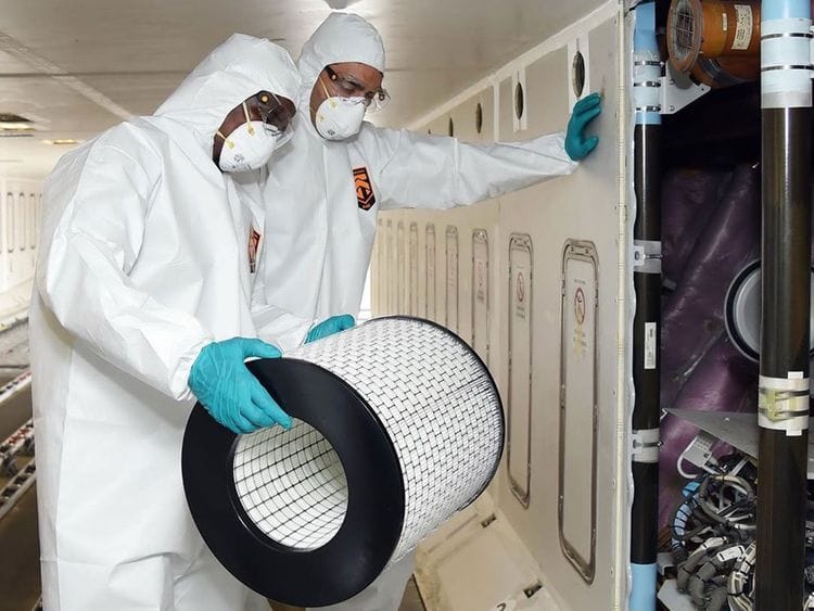 Emirates filter in aircrafts