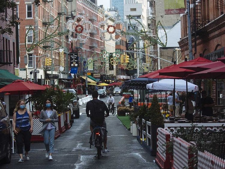 New York dining street Little Italy