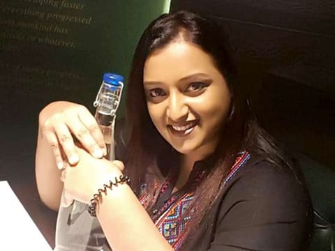File photo of Swapna Suresh, former consulate employee and state IT department consultant who has emerged as the key suspect in the gold smuggling case, in Kerala.