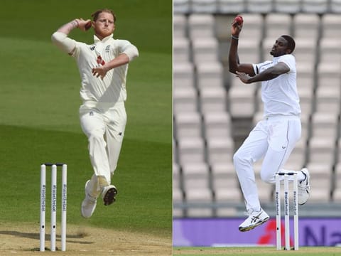 Ben Stokes (left) Jason Holder, the two world class allrounders on show in the ongoing England-West Indies series. 