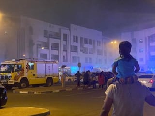 Photos: Dubai building catches fire in Oud Metha area