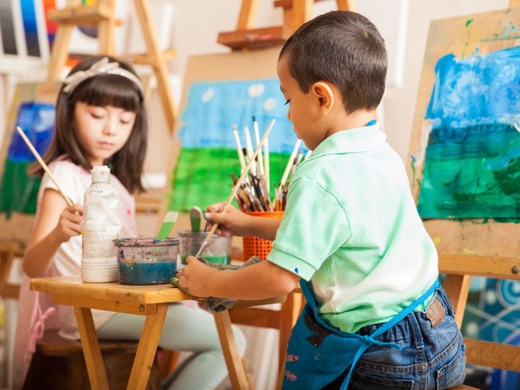 Painting children
