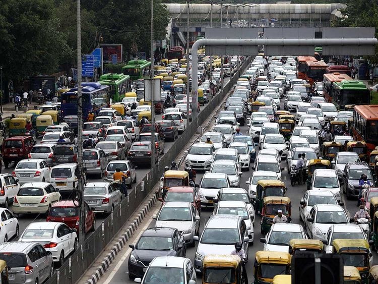 Traffic Delhi India