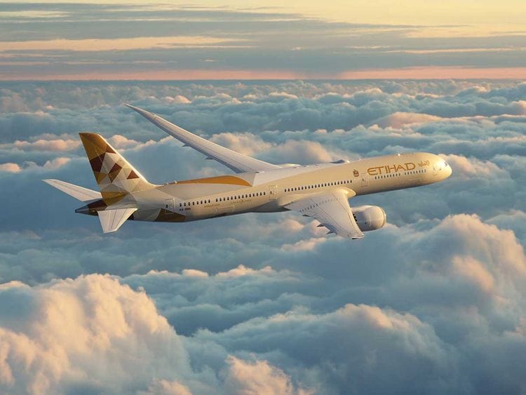 Stock Etihad Airways Boeing 