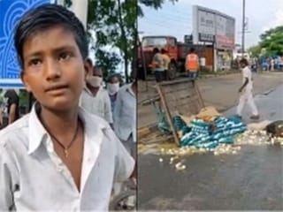 India: Civic officials allegedly overturned 14-year-old egg seller's cart for not paying bribe