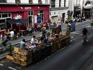 Makeshift patios take over Paris streets in COVID-19 summer