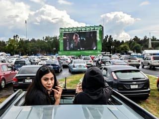 Photos: Formula One makes way for drive-in cinema in Mexico