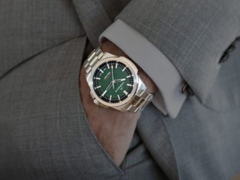 The Independence 20, Norqain's first timepiece with an in-house movement, has a striking forest-inspired green dial and is a limited edition of 200 pieces. 
