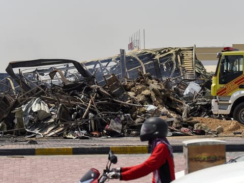 Ajman Public Market  was completely destroyed in Wednesday's fire