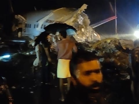 An Air India Express plane skidded during landing at Karipur Airport, Kozhikode. 