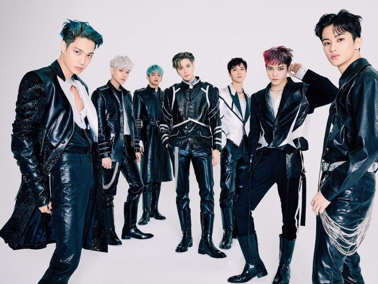 TAB 200809 SuperM 1 L to R – Kai, Baekhyun, Lucas, Taemin, Ten, Taeyong, and Mark-1596961036840