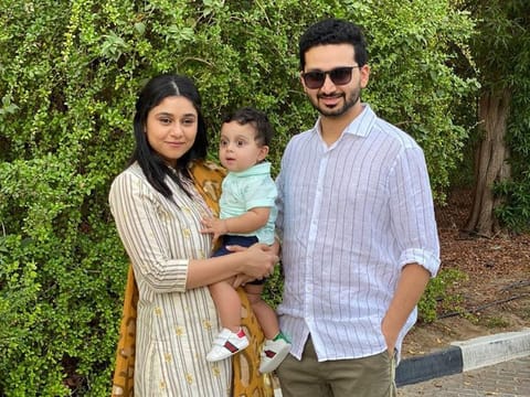 Shahed Abdul Rehman with his family.