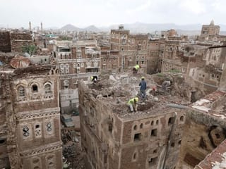 Unesco-listed Old Sana'a houses collapse as heavy rains hit Yemen