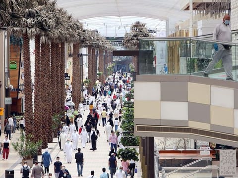 Shoppers at a mall in Kuwait.   An official said professionals residing in GCC states can obtain tourist visas either online or on arrival. 