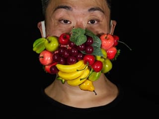 Photos: Masks hold images of COVID-19 pandemic