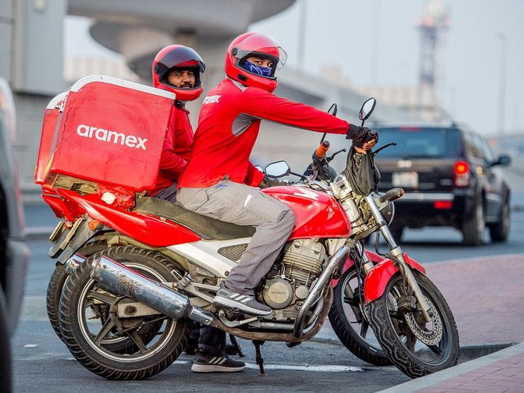 Stock Aramex courier Dubai