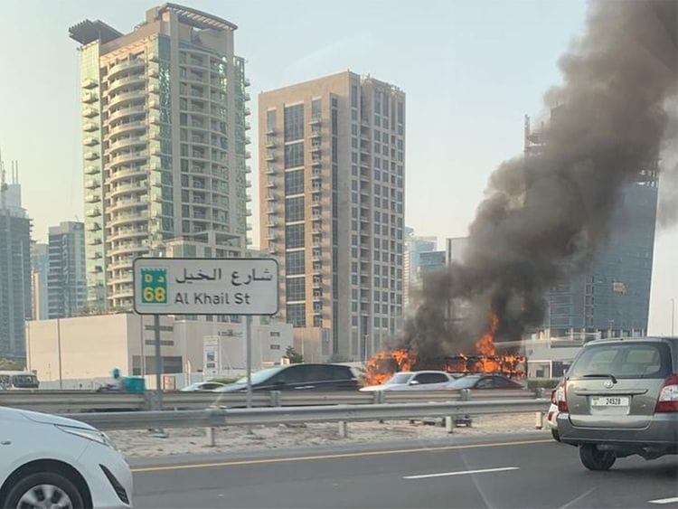 Bus fire
