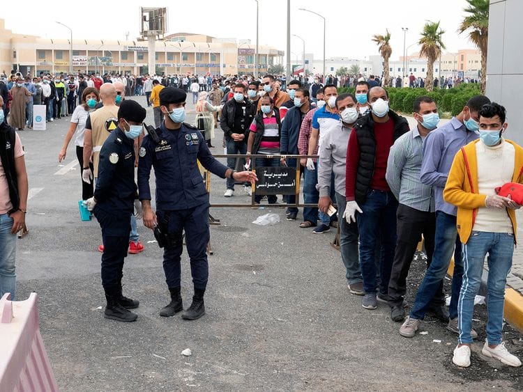 Stock Kuwait expats workers