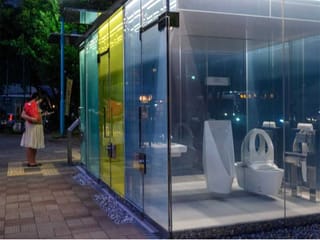 Shigeru Ban creates see-through public toilets in Tokyo
