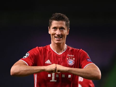 Bayern Munich's Robert Lewandowski 